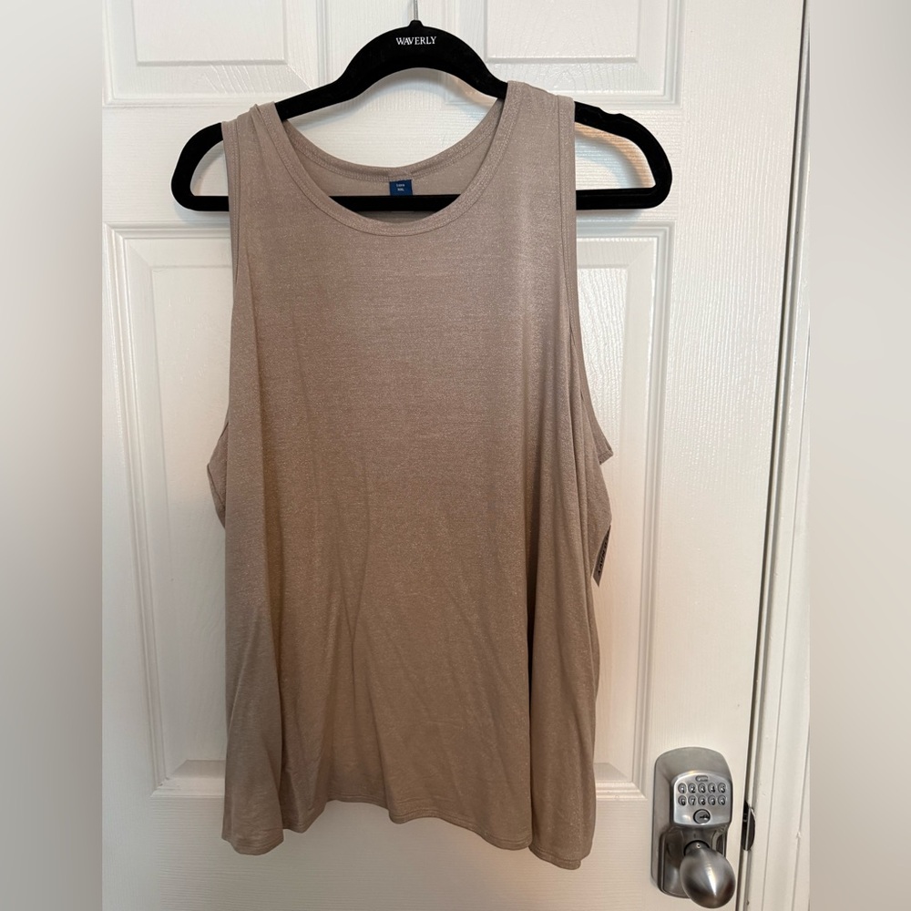 Women's Sleeveless Gold Shimmer Top